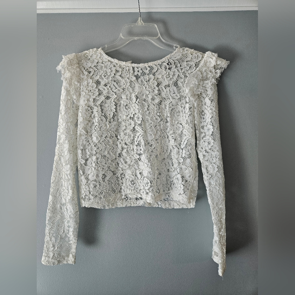 Cream lace top